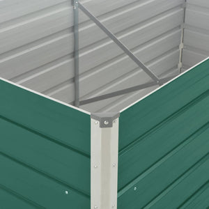 Galleria Design Raised Garden Bed 160x80x77 cm Galvanised Steel Green