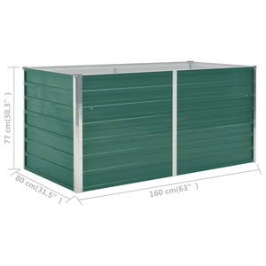 Galleria Design Raised Garden Bed 160x80x77 cm Galvanised Steel Green