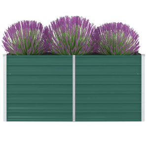 Galleria Design Raised Garden Bed 160x80x77 cm Galvanised Steel Green