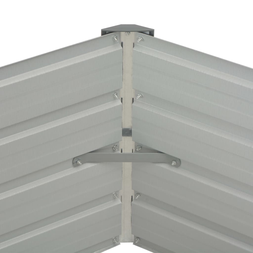 Galleria Design Raised Garden Bed 129x129x46 cm Galvanised Steel Green