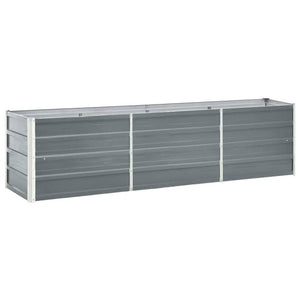 Galleria Design Garden Raised Bed Galvanised Steel 240x40x45 cm Grey