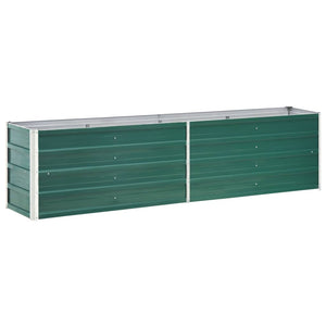Galleria Design Garden Raised Bed Galvanised Steel 240x40x45 cm Green