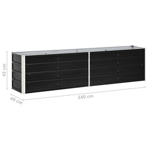 Galleria Design Garden Raised Bed Galvanised Steel 240x40x45 cm Anthracite