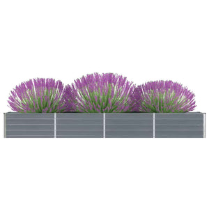 Galleria Design Garden Raised Bed Galvanised Steel 320x40x45 cm Grey