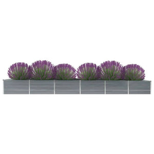 Galleria Design Garden Raised Bed Galvanised Steel 480x80x45 cm Grey