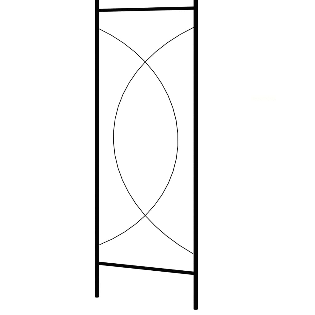 Galleria Design Garden Arch Black 150x34x240 cm Iron
