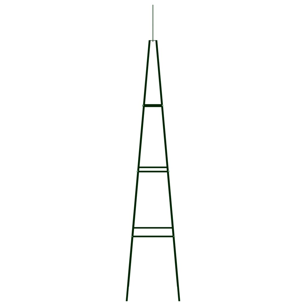 Galleria Design Garden Climbing Plant Racks 2 pcs Dark Green 35x35x195 cm Iron