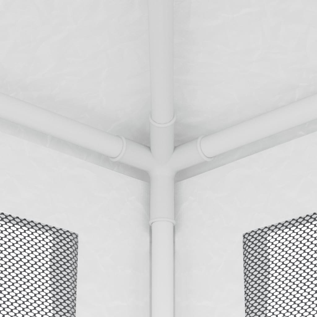 Galleria Design Party Tent with 4 Mesh Sidewalls 2.5x2.5 m White