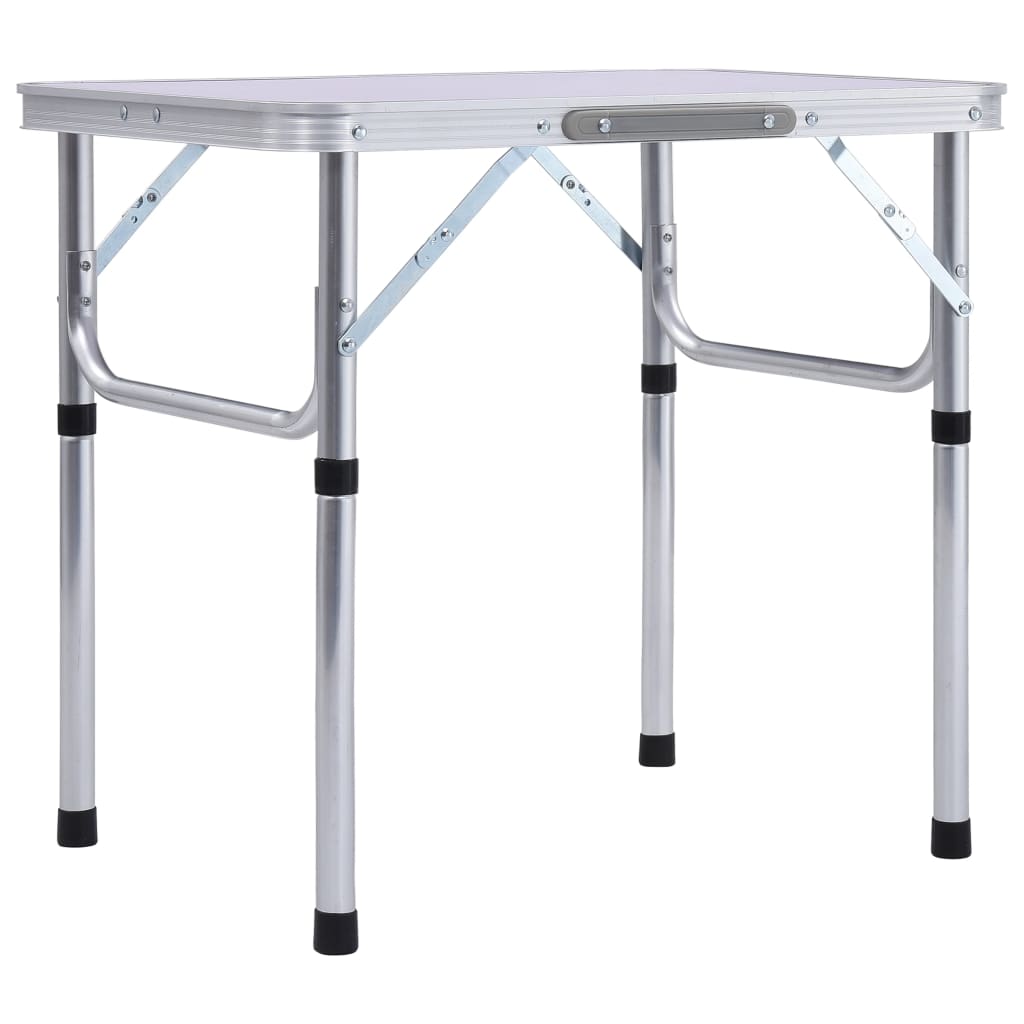 Galleria Design Folding Camping Table White Aluminium 60x45 cm