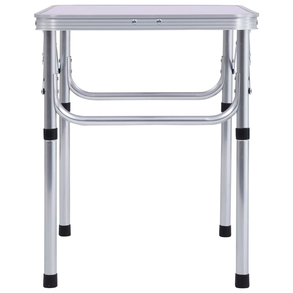 Galleria Design Folding Camping Table White Aluminium 60x45 cm