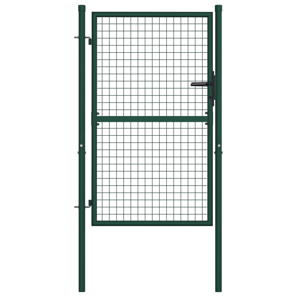 Galleria Design Fence Gate Steel 100x125 cm Green