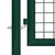 Galleria Design Fence Gate Steel 100x125 cm Green