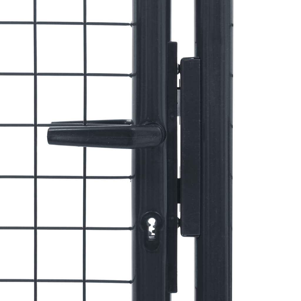 Galleria Design Mesh Garden Gate Galvanised Steel 100x125 cm Grey
