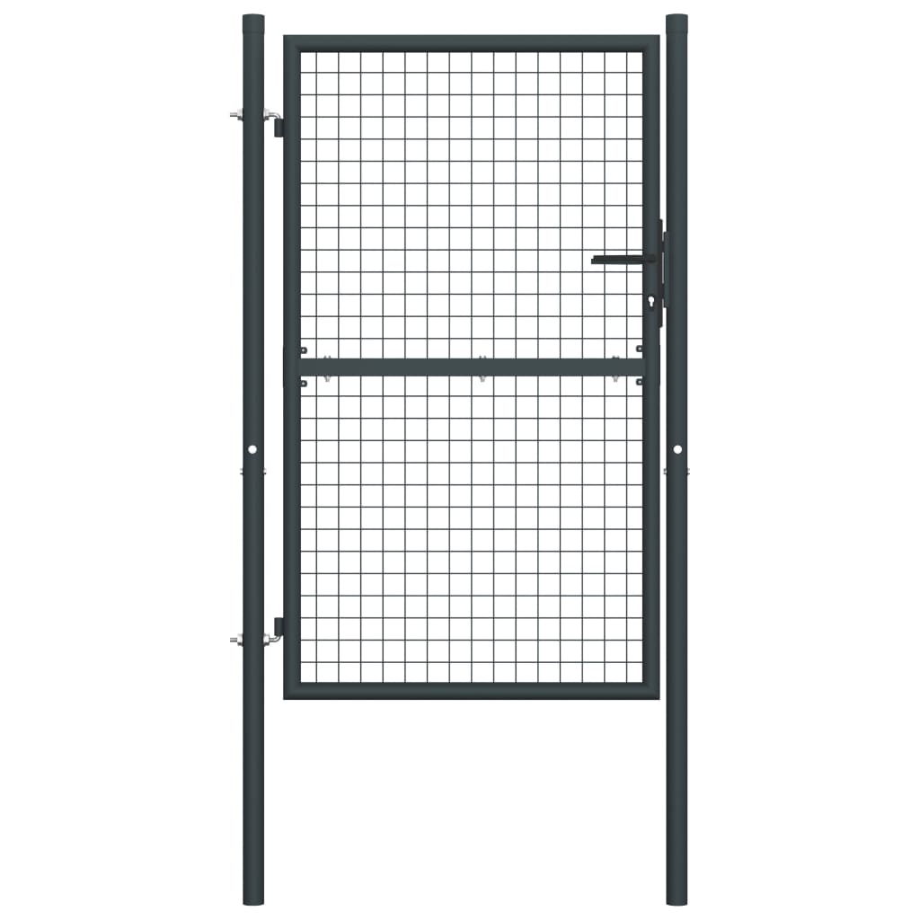 Galleria Design Mesh Garden Gate Galvanised Steel 100x150 cm Grey