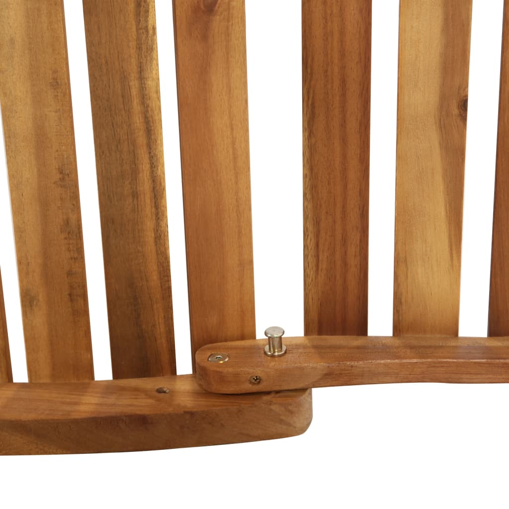 Galleria Design Sun Lounger with Cushion Solid Acacia Wood Cream