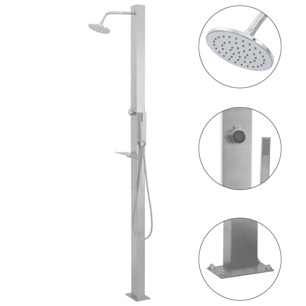 Galleria Design Outdoor Shower Stainless Steel Straight