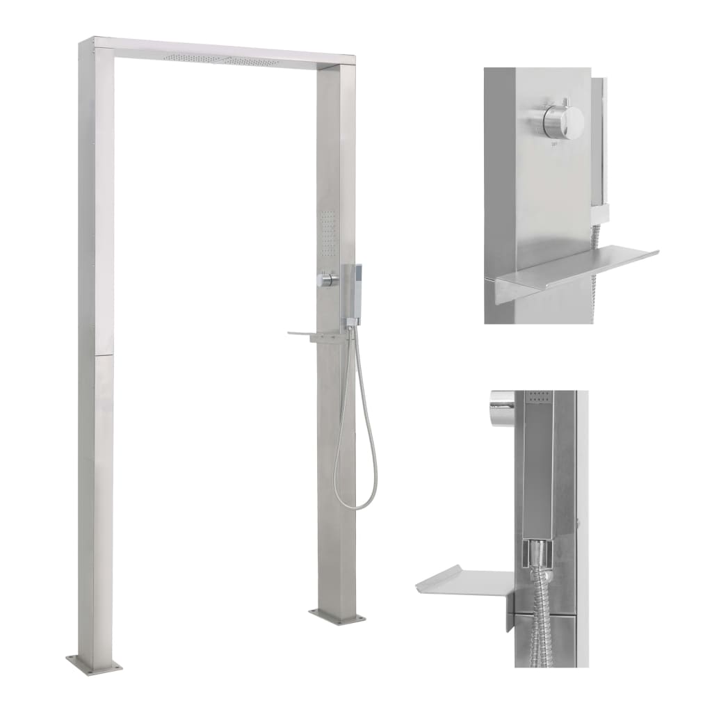 Galleria Design Outdoor Shower Stainless Steel Double Jets