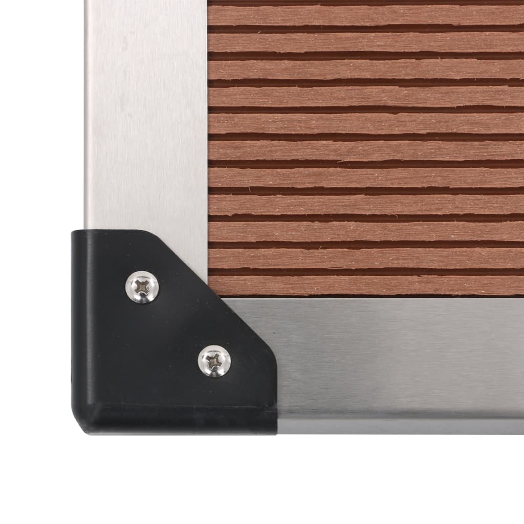 Galleria Design Outdoor Shower Tray WPC Stainless Steel 80x62 cm Brown