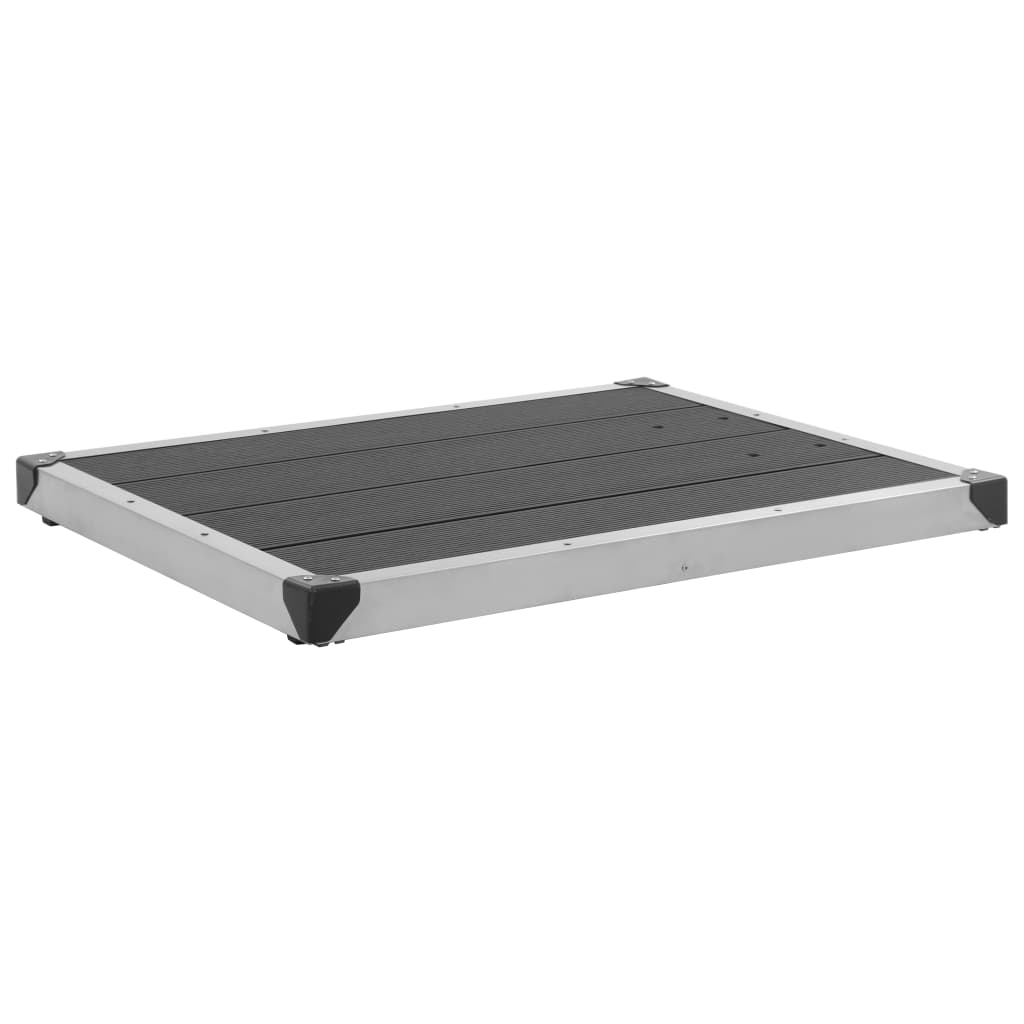 Galleria Design Outdoor Shower Tray WPC Stainless Steel 80x62 cm Grey