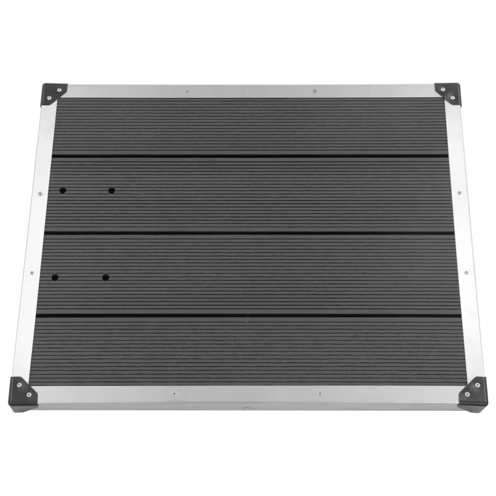 Galleria Design Outdoor Shower Tray WPC Stainless Steel 80x62 cm Grey