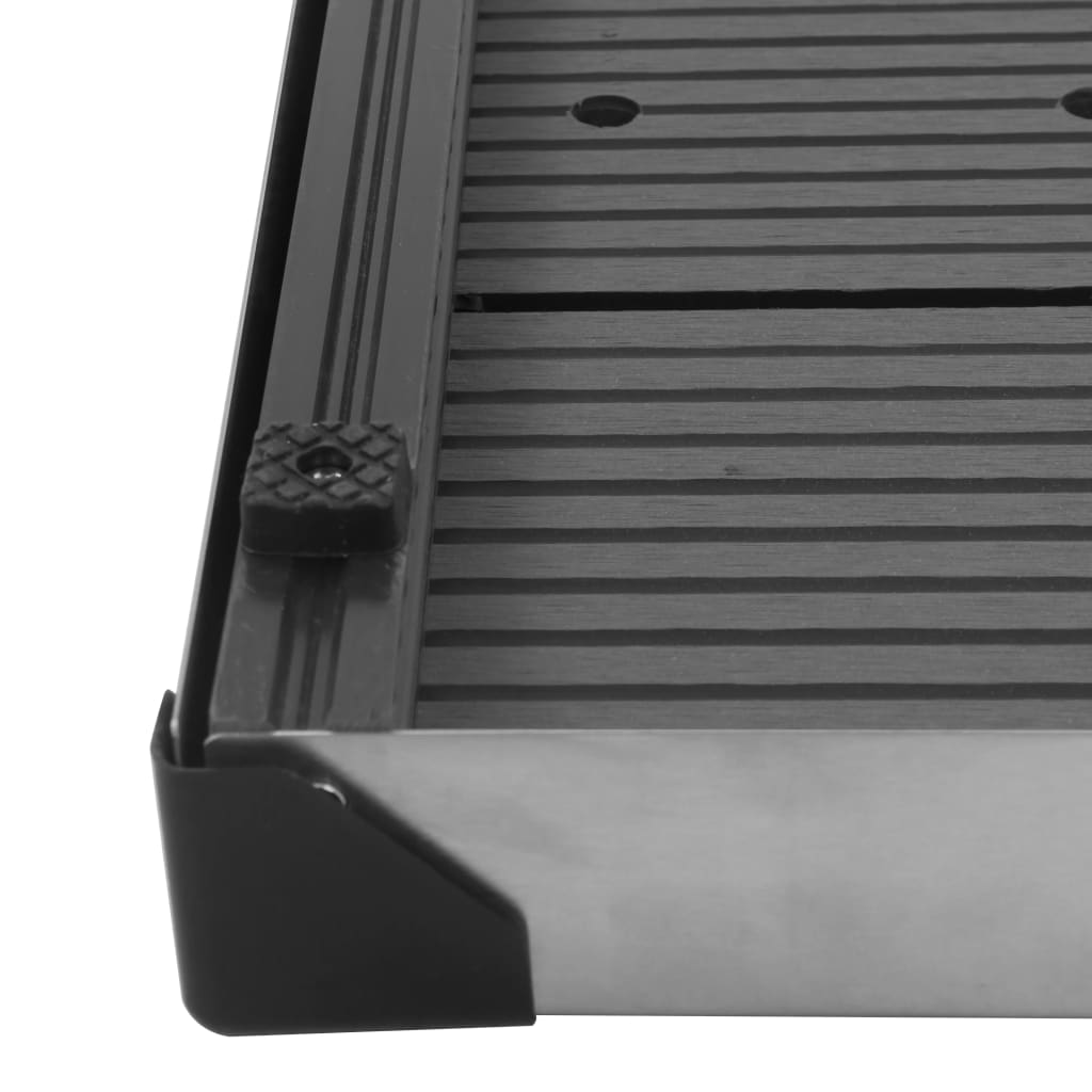 Galleria Design Outdoor Shower Tray WPC Stainless Steel 80x62 cm Grey