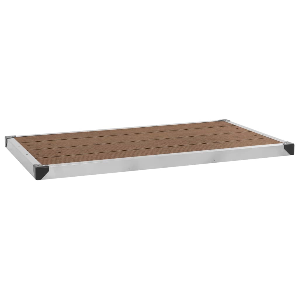 Galleria Design Outdoor Shower Tray WPC Stainless Steel 110x62 cm Brown
