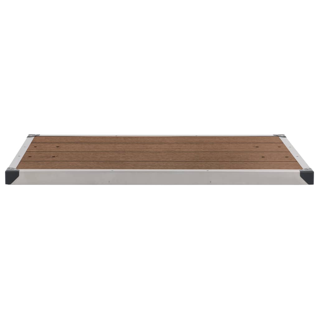 Galleria Design Outdoor Shower Tray WPC Stainless Steel 110x62 cm Brown