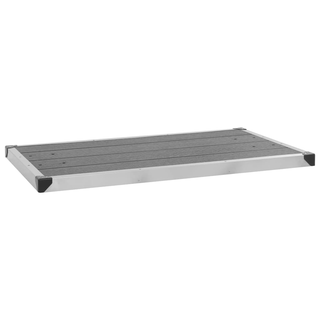 Galleria Design Outdoor Shower Tray WPC Stainless Steel 110x62 cm Grey