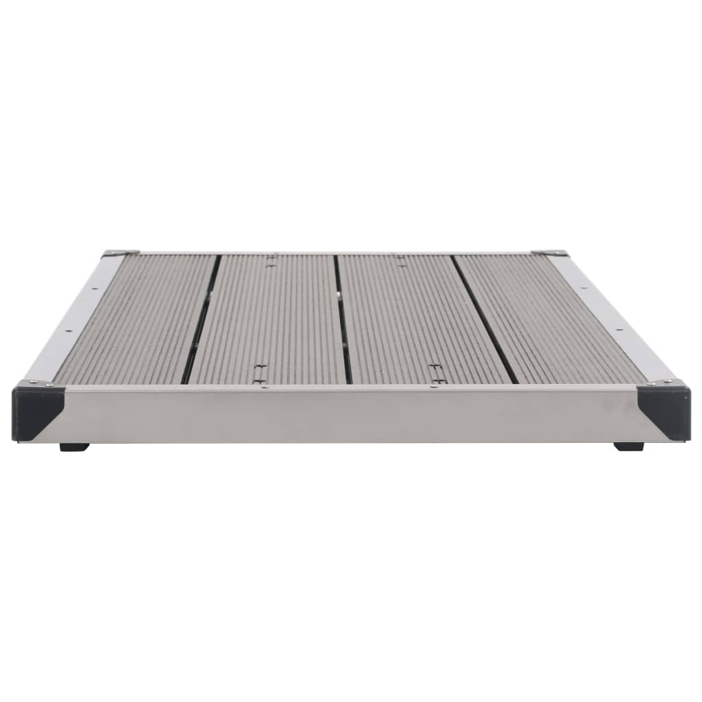 Galleria Design Outdoor Shower Tray WPC Stainless Steel 110x62 cm Grey