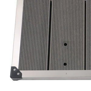 Galleria Design Outdoor Shower Tray WPC Stainless Steel 110x62 cm Grey