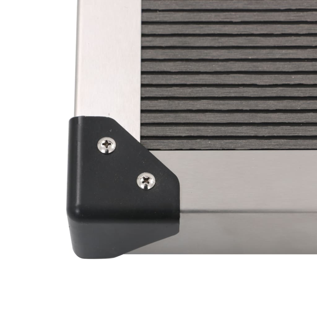 Galleria Design Outdoor Shower Tray WPC Stainless Steel 110x62 cm Grey