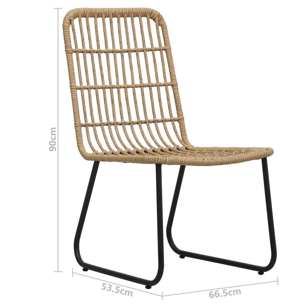 Galleria Design Garden Chairs 2 pcs Poly Rattan Oak