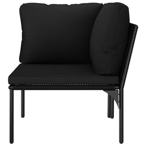 Galleria Design 8 Piece Garden Lounge Set with Cushions Black PVC