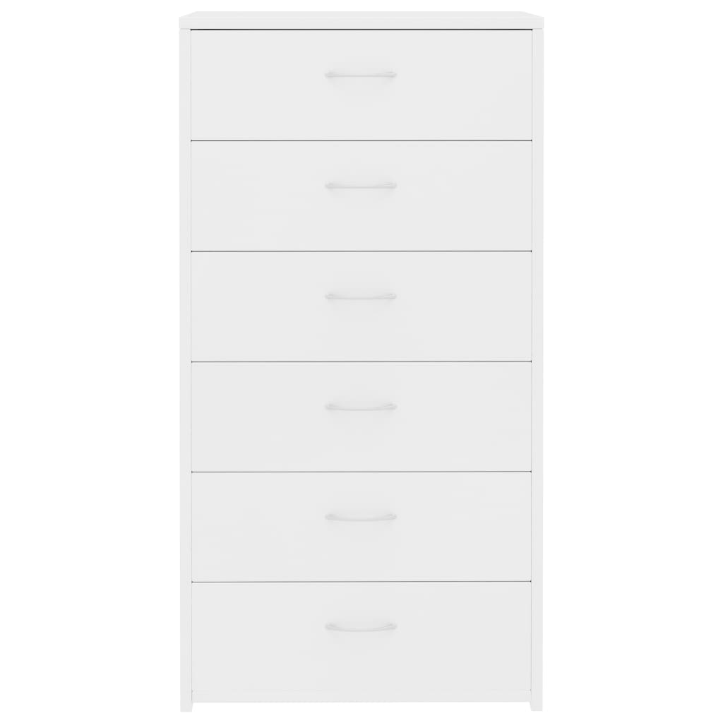 Galleria Design Sideboard with 6 Drawers White 50x34x96 cm Engineered Wood