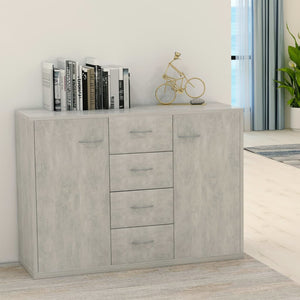 Galleria Design Sideboard Concrete Grey 88x30x65 cm Engineered Wood