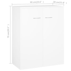 Galleria Design Sideboard White 60x30x75 cm Engineered Wood