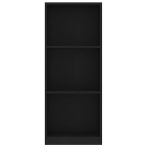 Galleria Design 3-Tier Book Cabinet Black 40x24x109 cm Engineered Wood
