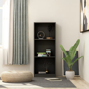 Galleria Design 3-Tier Book Cabinet Black 40x24x109 cm Engineered Wood