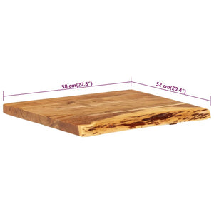 Galleria Design Bathroom Vanity Top Solid Acacia Wood 58x52x3.8 cm