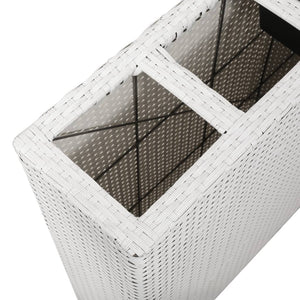 Galleria Design Garden Raised Bed with 4 Pots 2 pcs Poly Rattan White(2x45427)