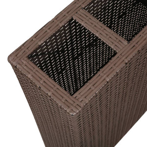 Galleria Design Garden Raised Bed with 4 Pots 2 pcs Poly Rattan Brown(2x41085)
