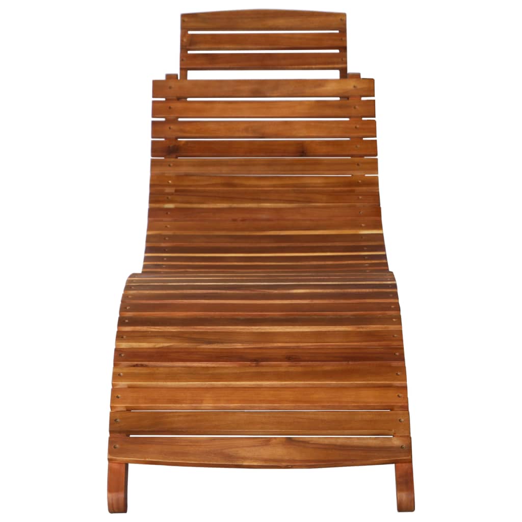 Galleria Design 3 Piece Sunlounger with Tea Table Solid Acacia Wood