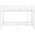 Galleria Design Bunk Bed without Mattress White Metal 90x200cm