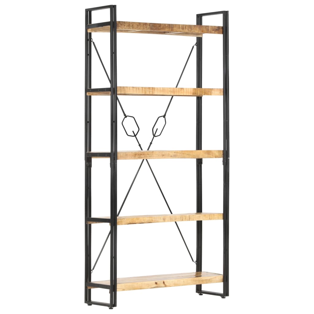 Galleria Design 5-Tier Bookcase 90x30x180 cm Solid Mango Wood