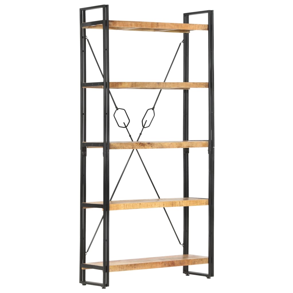 Galleria Design 5-Tier Bookcase 90x30x180 cm Solid Mango Wood