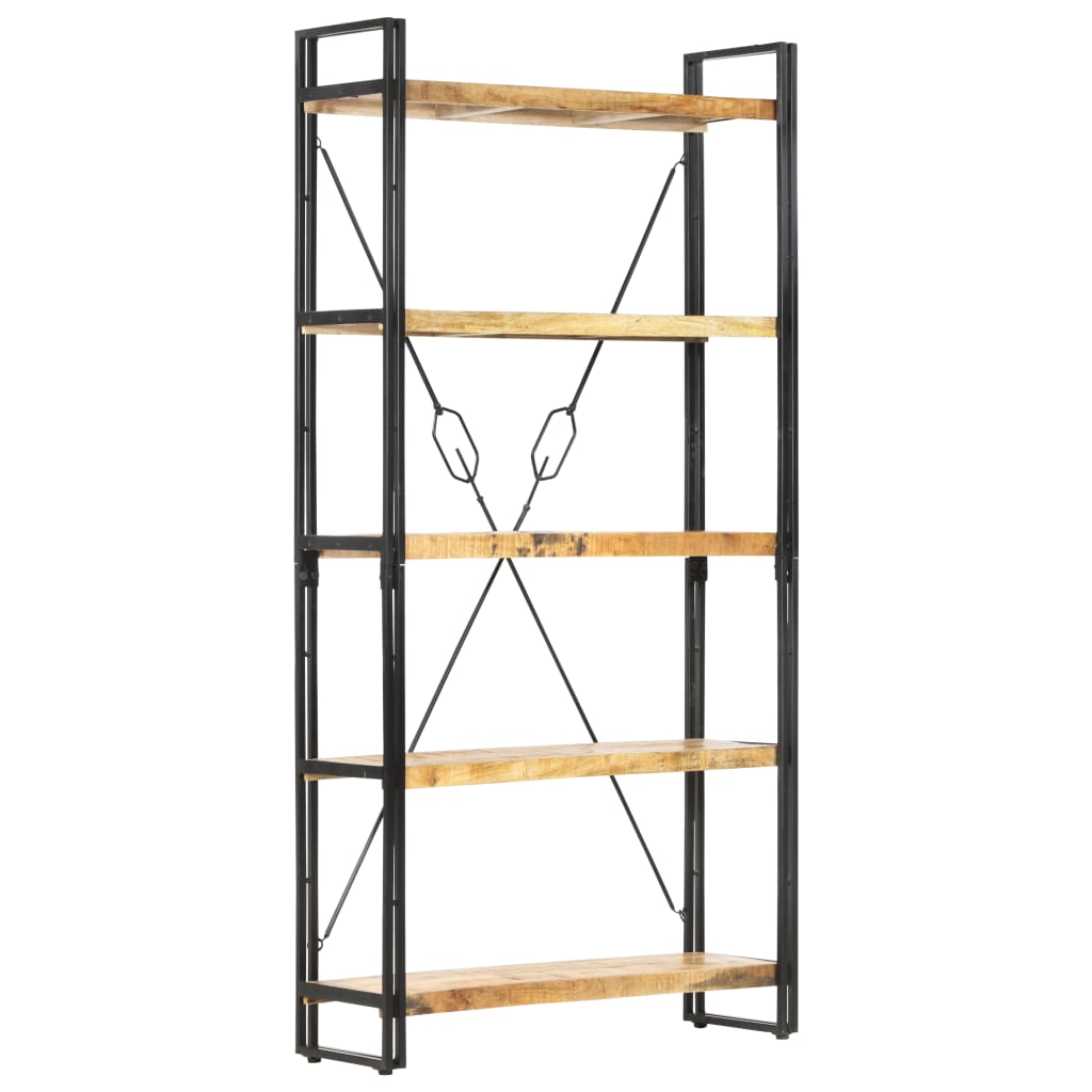 Galleria Design 5-Tier Bookcase 90x30x180 cm Solid Mango Wood