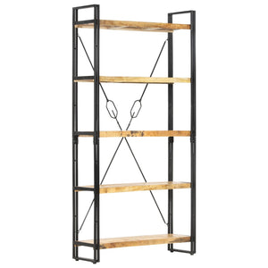 Galleria Design 5-Tier Bookcase 90x30x180 cm Solid Mango Wood