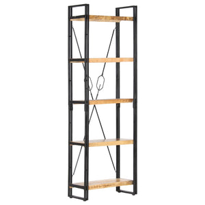 Galleria Design 5-Tier Bookcase 60x30x180 cm Solid Mango Wood