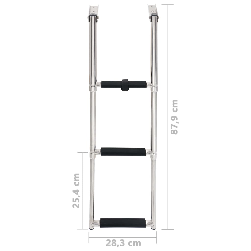Galleria Design Folding Boarding Ladder 3-step Stainless Steel