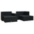 Galleria Design 5 Piece Garden Lounge Set with Cushions Poly Rattan Black